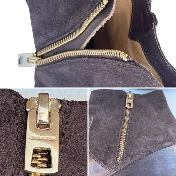 Coach Mystic Wedge Zip Ankle Boots - Womens Size EU 38.5 / US 8.5 - Picture 7 of 16